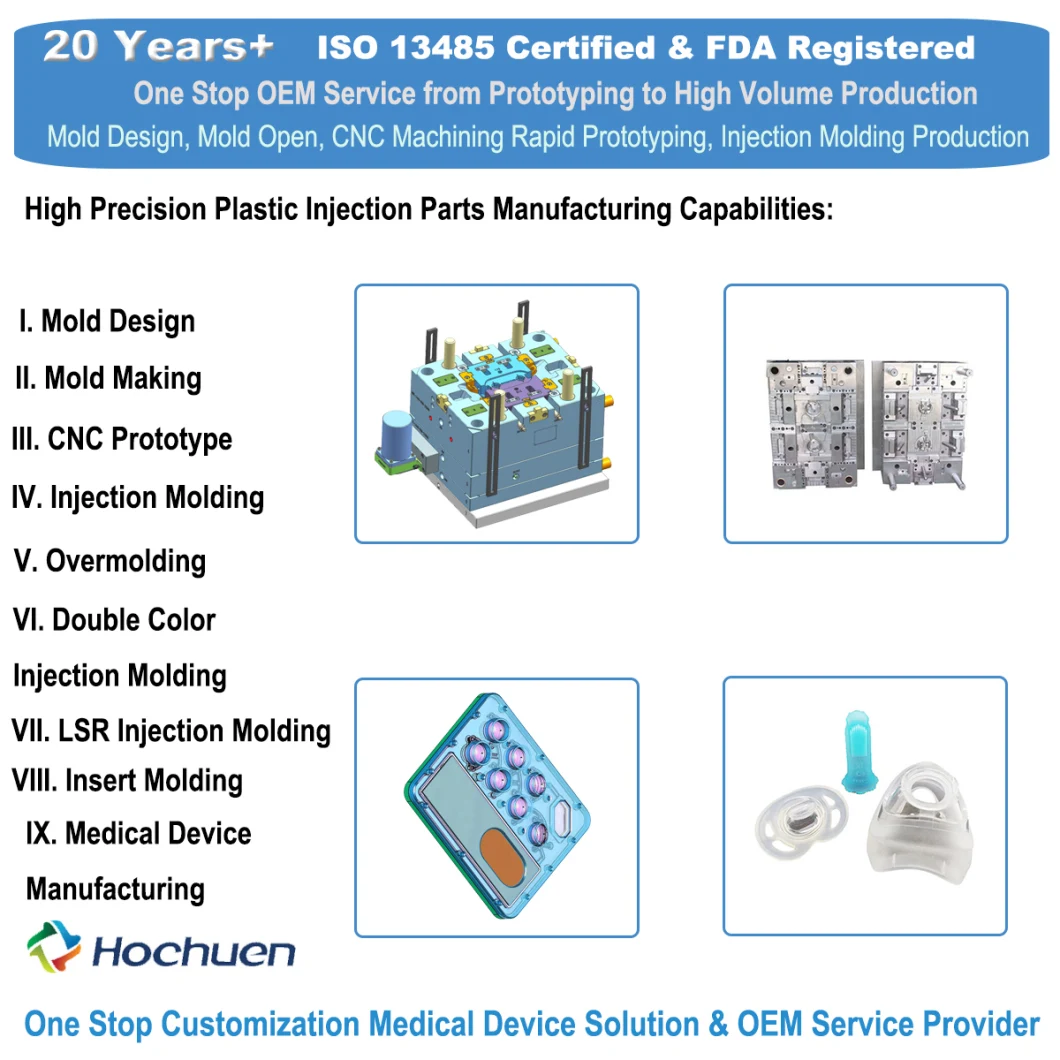 Custom Mold Making Overmolding Plastic Medical Device Over Mold LSR Molded Parts